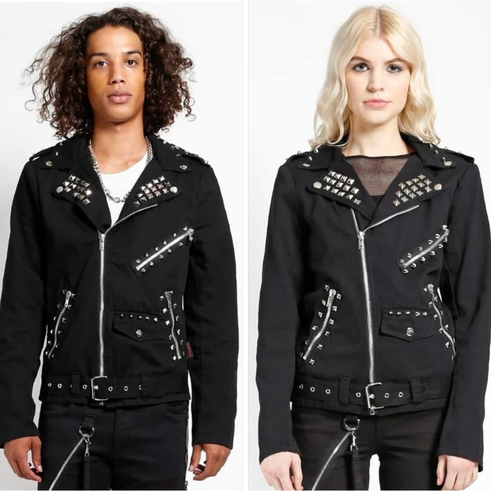 TRIPP NYC MOTO JACKET BLACK WITH STUDS-UNISEX